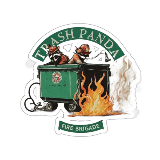 TRASH PANDA FIRE BRIGADE HELMET STICKER 2X2"